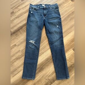 Men’s Hudson Jeans Dark Blue Distressed Ace Lawrence Skinny Jeans - Waist 36